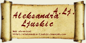 Aleksandra Ljuškić vizit kartica